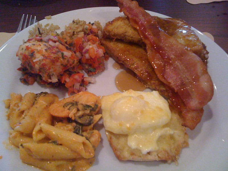 a plate from the buffet